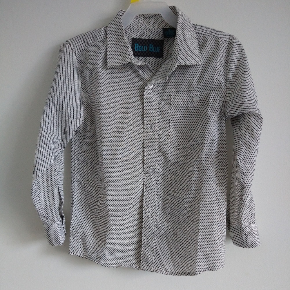 Bold blue dress shirt size 5